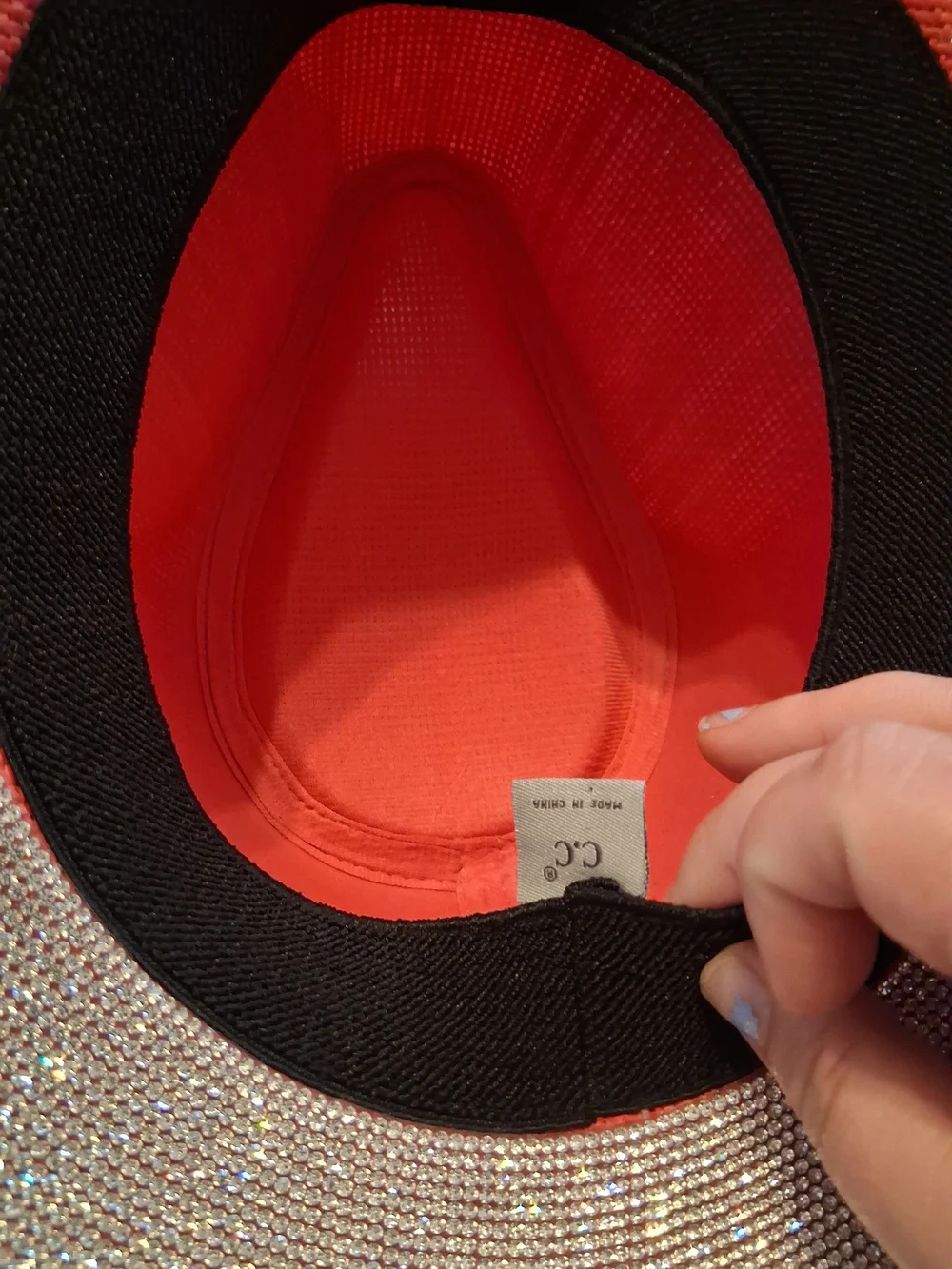Hot Pink Straw Cowboy Hat with Rhinestone Band
